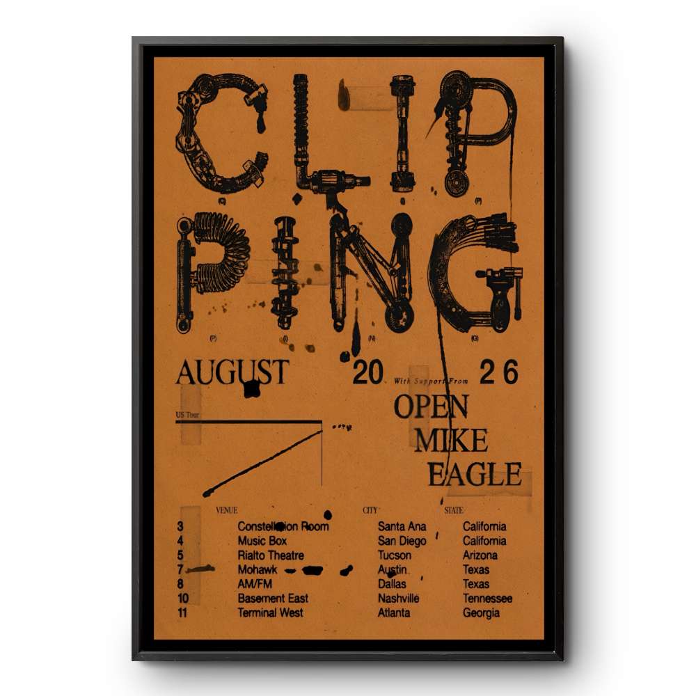 Clipping 2026 concert poster